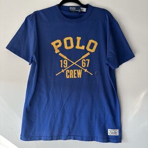 Ralph Lauren Polo Crew 1967 T Shirt Tee Men’s Blue Classic Fit Medium Crewneck